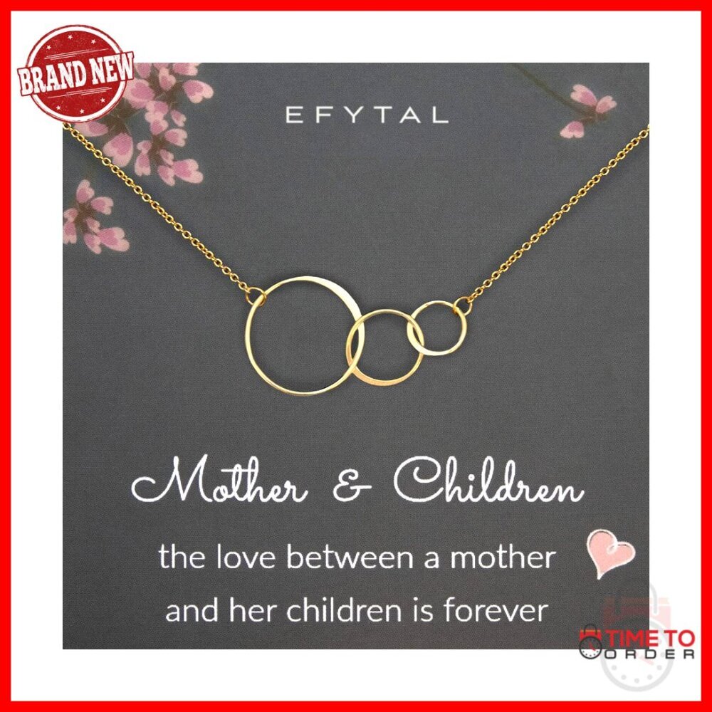 Sterling Silver 14K Gold Plated Mom Necklace 19.5" Pendant Gift
